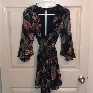Flower print romper
